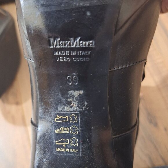 Maz Mara black Leather Buckle High Heel Booties EU 39/US 8 - Picture 3 of 6